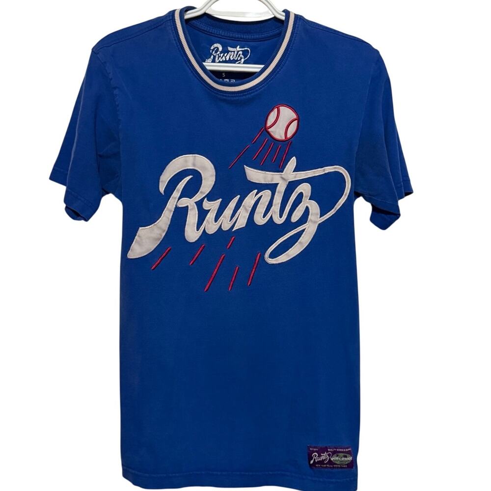 Runtz Worldwide Men's Royal Blue Short Sleeve Baseball Shirt Size S